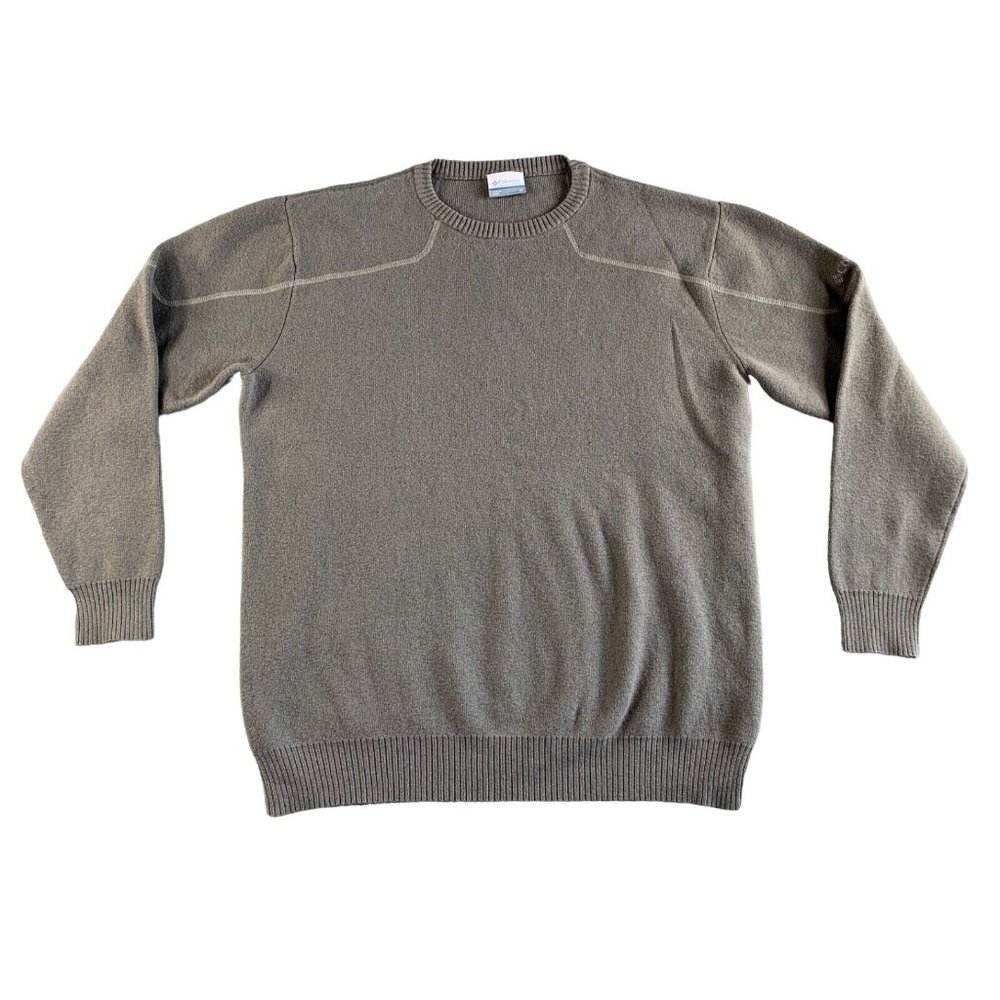 Columbia Sweater Mens Medium Wool Blend Pullover Sweatshirt Chunky NEW